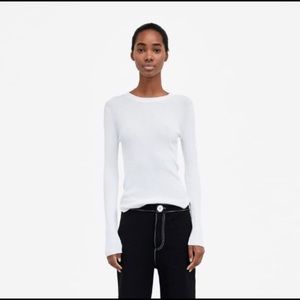 GUC Zara Knit Top, white M